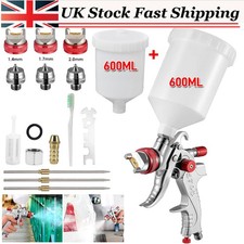 Spray Gun Paint Gun Kit HVLP Gravity Feed Air 1.4mm 1.7mm 2mm 3 Nozzles