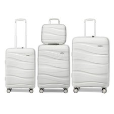 14/20/24/28Inch Hard Shell PP Suitcase Cabin Hand Luggage Travel Case & TSA Lock