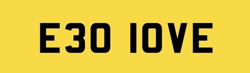 Private plate e30 iove - e30,