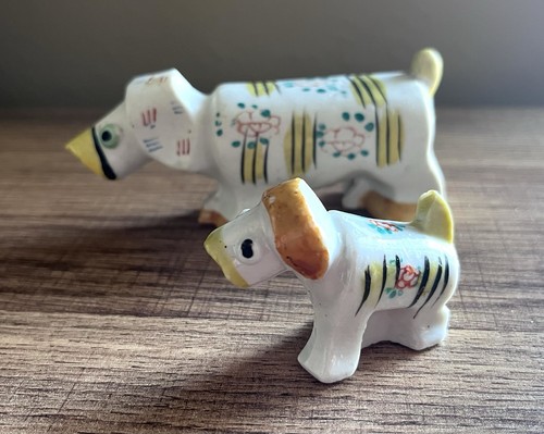Art deco pair dog - art, figurines