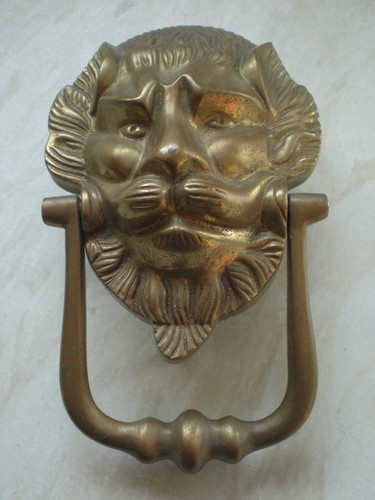 Antique solid brass - , door