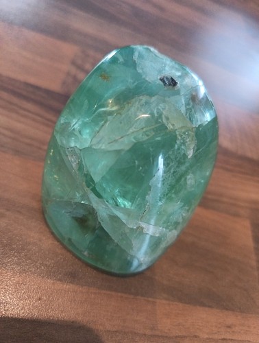 400g green fluorite polished - green,