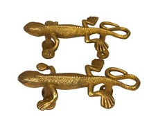 Lizard Shape Antique Style Handmade Brass Drawer Cabinet Window Door Pull Handle