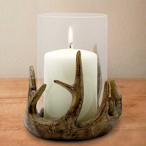 Antler tealight pillar glass - tealight,
