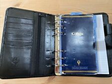 COLLINS ORGANISER-FILOFAX PERSONAL SIZE-BLACK GRAIN LEATHER