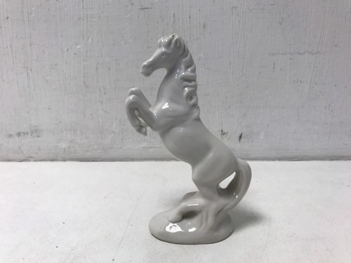 Porcelain rearing horse - porcelain,
