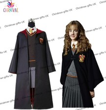 Halloween Harry Potter Hermione Granger Cosplay Costume Gryffindor Uniform++