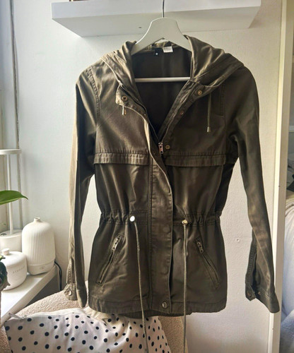 Women green hooded - hooded, parka