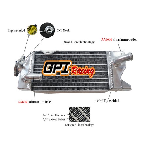 Aluminum radiator for kawasaki - aluminum,