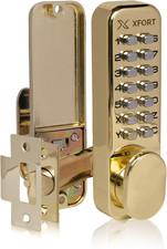 Digital Door Polished Brass