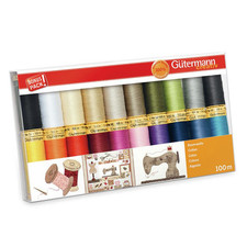 Gutermann Cotton Thread Set - 20x 100m Reels Mix Colours - Patchwork Quilting