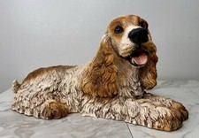 Vintage HOMCO 1986 Large Cast Resin Cocker Spaniel Dog Statue Figurine/Doorstop