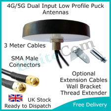4G 5G LTE Puck MiMo Antenna Aerial External Outdoor SMA for Vodafone O2 Three EE