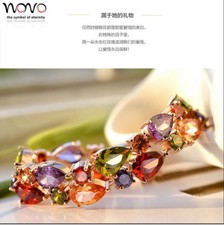 Mona Lisa Natural Shiny Amethyst Garnet Peridot Gemstone Silver Charm Bracelets