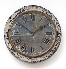 BRITISH 1950s GENTS' Aged Midcentury Vintage Industrial Factory Steel Wall Clock