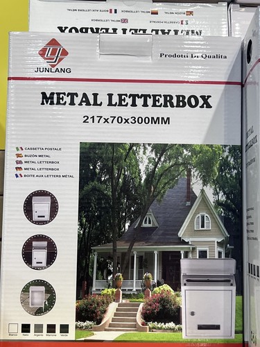 Black letter box post - box,