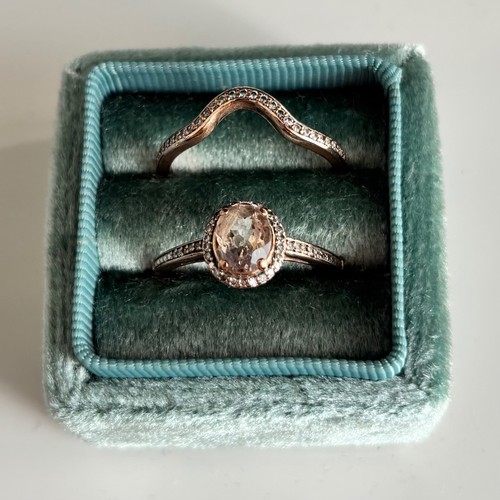 9ct rose gold morganite - 9ct,
