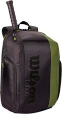 WILSON Blade V8 Super Tour Tennis Backpack - Green/Black, Holds up to 2 Rackets