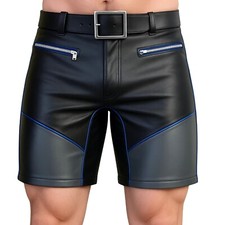 Men's Real Leather Shorts