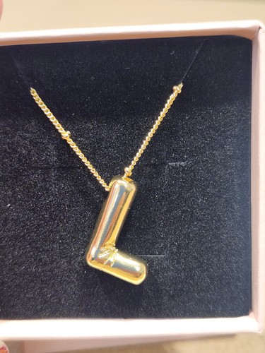 Puffy initial necklace by - puffy,