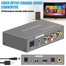 Analog To Digital Audio Converter Optical To AUX RCA Audio Converter Adapter