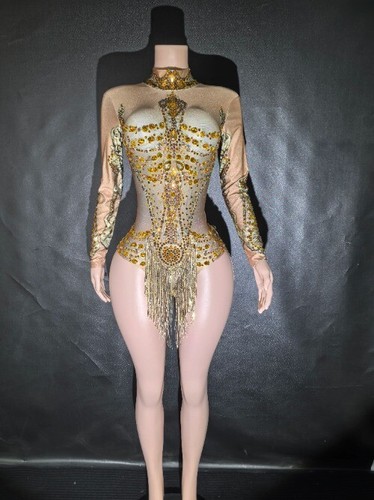 New rhinestones bodysuit dance - bodysuit,