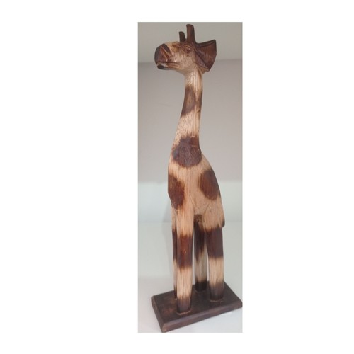 Wooden standing giraffe - wooden, a