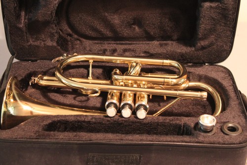 Cornet with mouthpiece - with, and