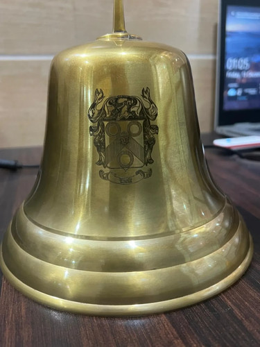 Large brass church bell - brass,