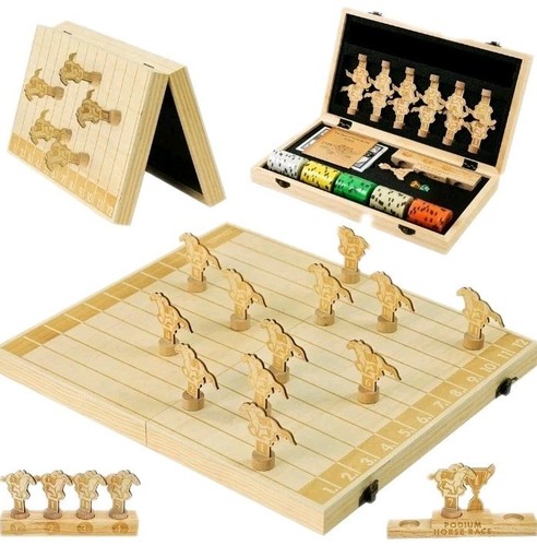 Horse race board game - race,