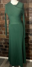 ZARA DARK GREEN FINE KNIT DRESS LABEL SIZE MED - RUNS VERY SMALL FITS SIZE 6!!