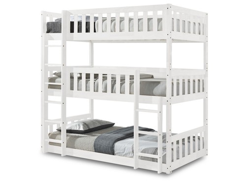 Lydia triple bunk bed - lydia, white