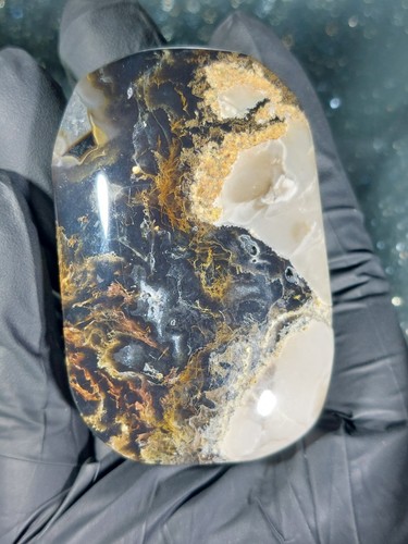Volcano agate palmstone 91g - volcano,