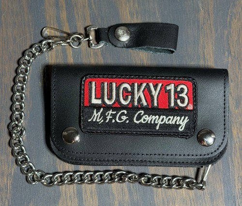 Lucky leather chain wallet - leather,