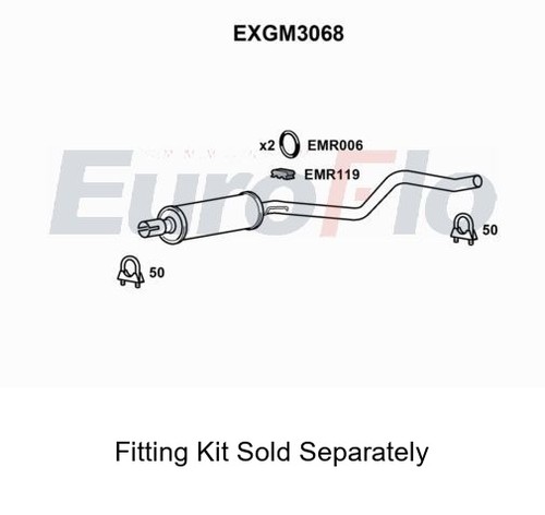 Rear muffler silencer insert - rear,