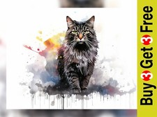 Majestic Grey Maine Coon 5"x7"