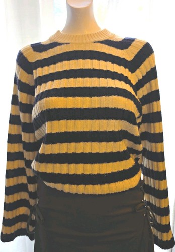 Cream black striped ribbed - cream/black,