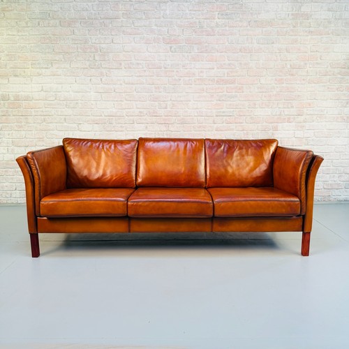Vintage danish tan leather - vintage, 3