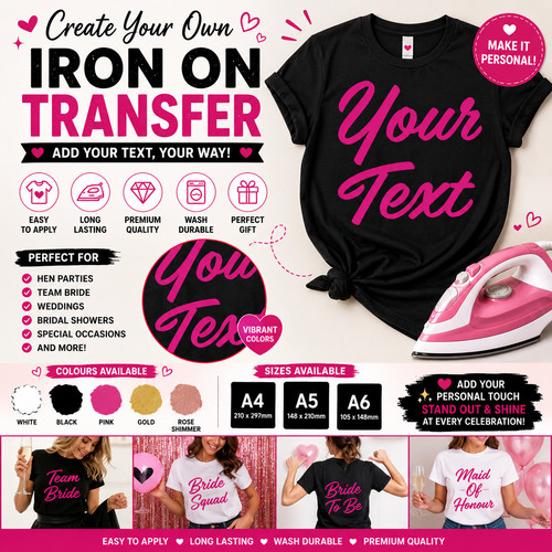 Your text iron - on, heat