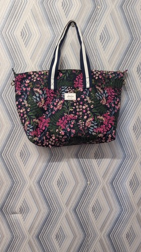 Joules blue floral bag with - bag,
