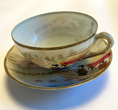 Porcelain tea cup saucer - porcelain, &