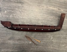 Wooden Rowing Boat Canoe Model - Handmade - Vintage - beautiful 