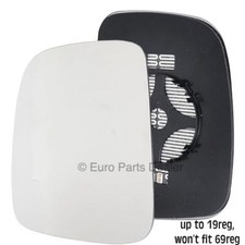 Wing door Mirror Glass Left side for Volkswagen Caddy 04-19 up to 19reg Heated