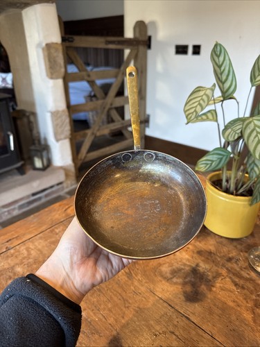 Vintage copper frying pan - vintage, with