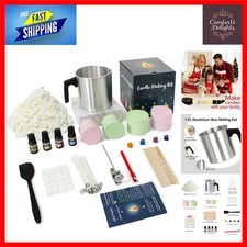 DIY Candle Making Kit with 1.2L Wax Pot & Natural Soy Wax - Perfect for Adults