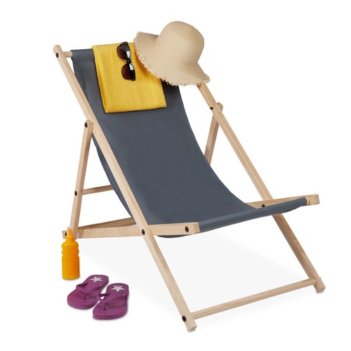 Deck chair wood - , vintage