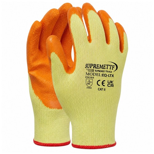 120 pairs latex coated orange - coated,