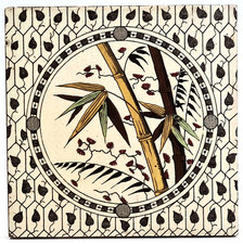 Antique Fireplace Tile Jackson Brothers Shelton Stoke Upon Trent C.1885-86