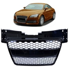 Radiator grille honeycomb grill gloss black for Audi TT 8J 06-16