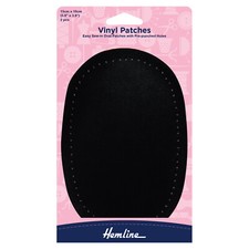 2-Pack Sew On Faux Leather / Vinyl Elbow / Knee Patches Black/Brown/Navy 15x10cm